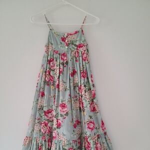 Ralph Lauren Floral Formal  Maxi Dress with ruffle